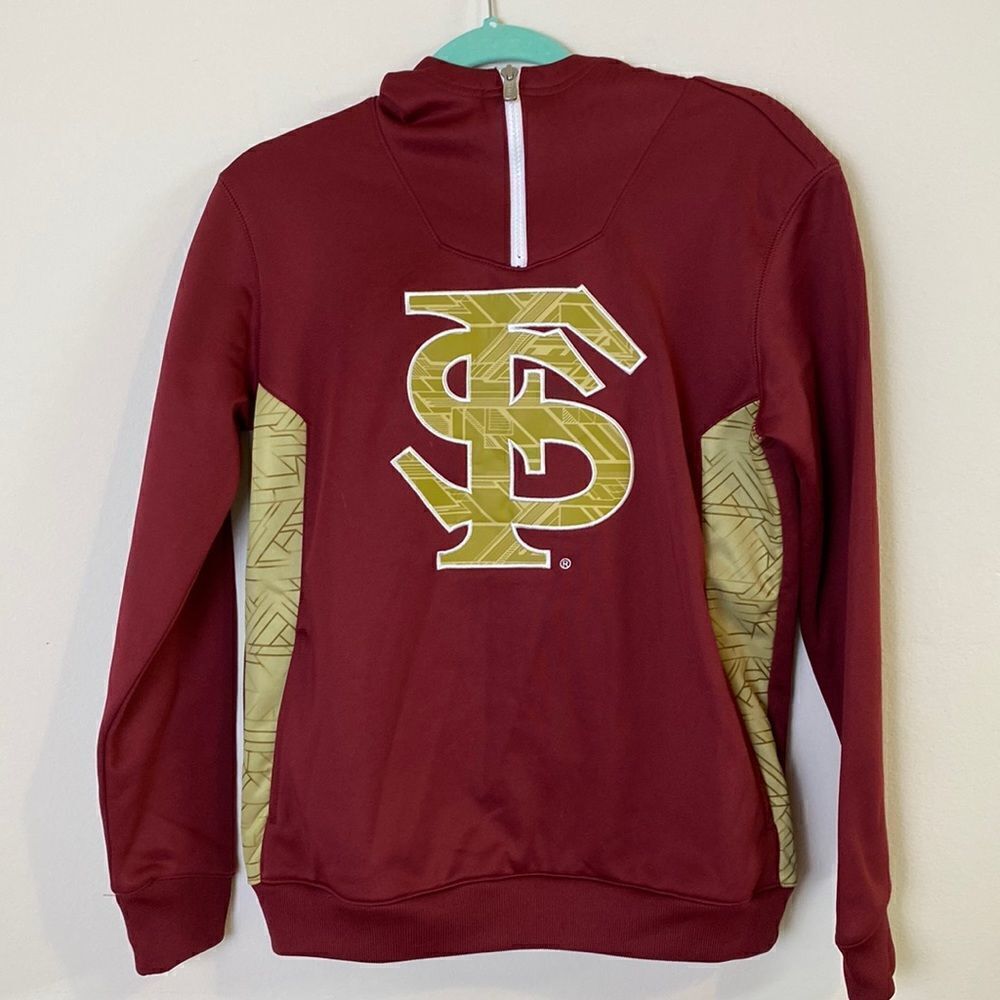 Florida State Pullover Hoodie with Quarter Zip kangaroo Pocket Kids Large 14/16